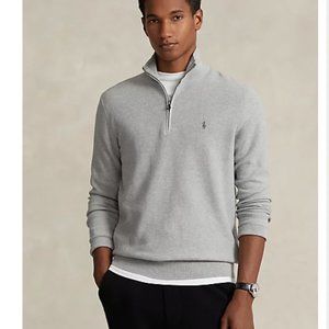 Knit Cotton Quarter Zip Sweater